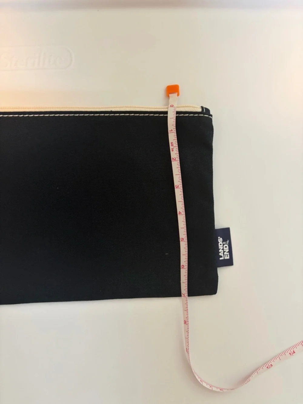 Lands' End Navy Canvas Zip Pouch- NWOT